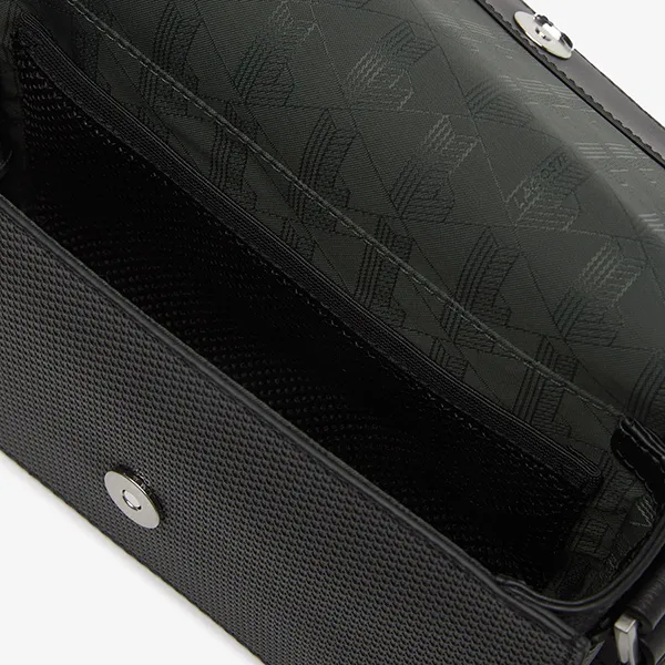 Túi Đeo Chéo Lacoste Chantaco Calfskin Flap Closure Bag NU4118CE 000 Màu Đen