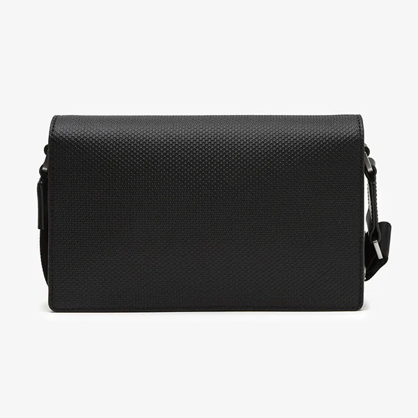 Túi Đeo Chéo Lacoste Chantaco Calfskin Flap Closure Bag NU4118CE 000 Màu Đen