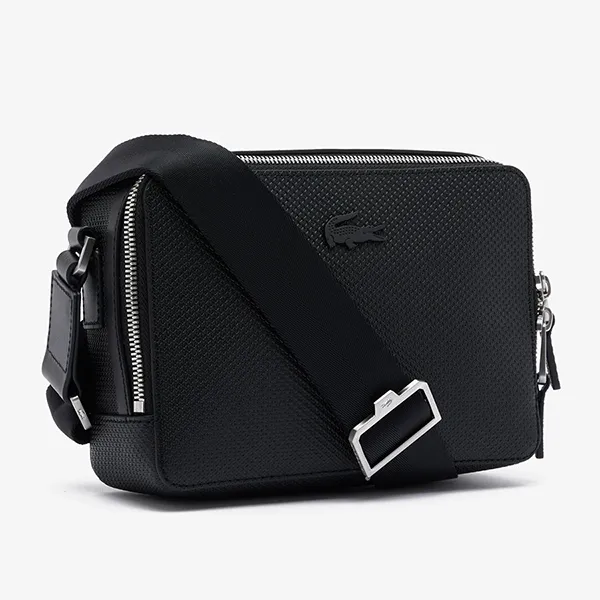 Túi Đeo Chéo Lacoste Chantaco Leather Mini Satchel NU4393CE 000 Màu Đen
