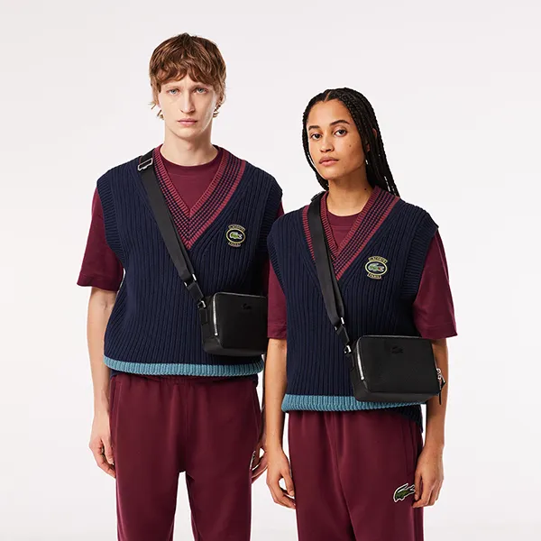 Túi Đeo Chéo Lacoste Chantaco Leather Mini Satchel NU4393CE 000 Màu Đen