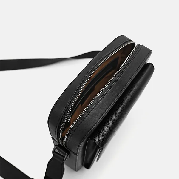 Túi Đeo Chéo Nam Pedro Henry Leather Sling Crossbody Bag Black PM2-26320147 Màu Đen