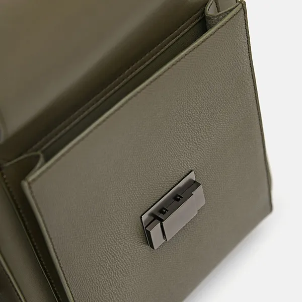 Túi Đeo Chéo Nam Pedro Henry Leather Sling Crossbody Bag Military Green PM2-26320147-3 Màu Xanh Green