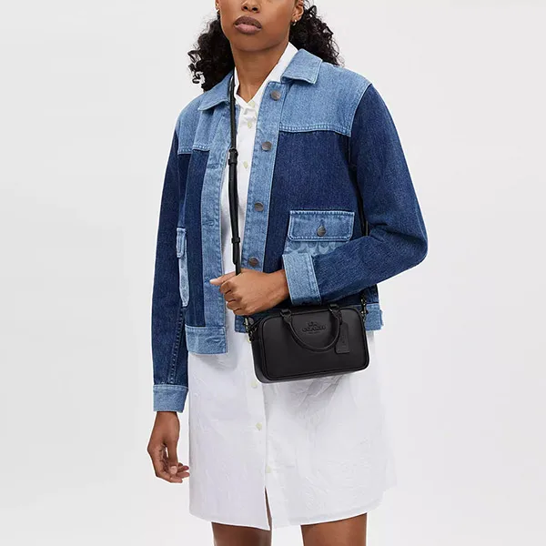 Túi Đeo Chéo Nữ Coach Satchel Crossbody CT776 Màu Đen