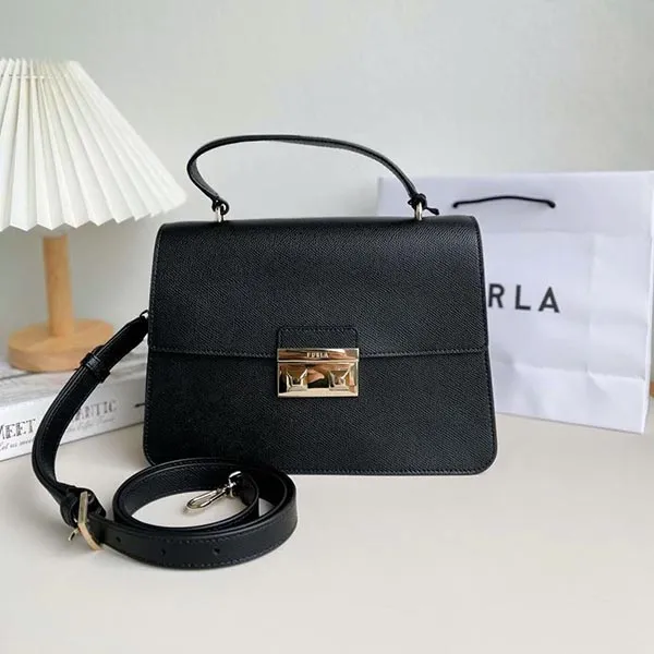 Túi Đeo Chéo Nữ Furla Bella Handle Màu Đen