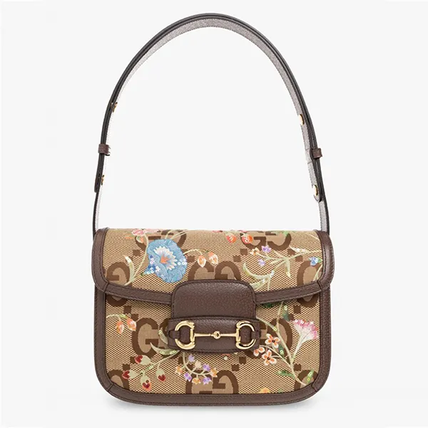 Túi Đeo Chéo Nữ Gucci Beige ‘Horsebit 1955’ Shoulder Bag 602204 UKMLG-2562 Màu Be Nâu - Túi xách - Vua Hàng Hiệu