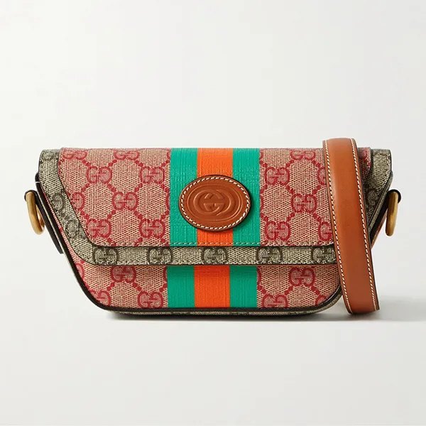 Túi Xách Nữ Gucci GG Mini Monogrammed Coated-canvas Messenger Bag 723762-FABFH-8361 Phối Màu