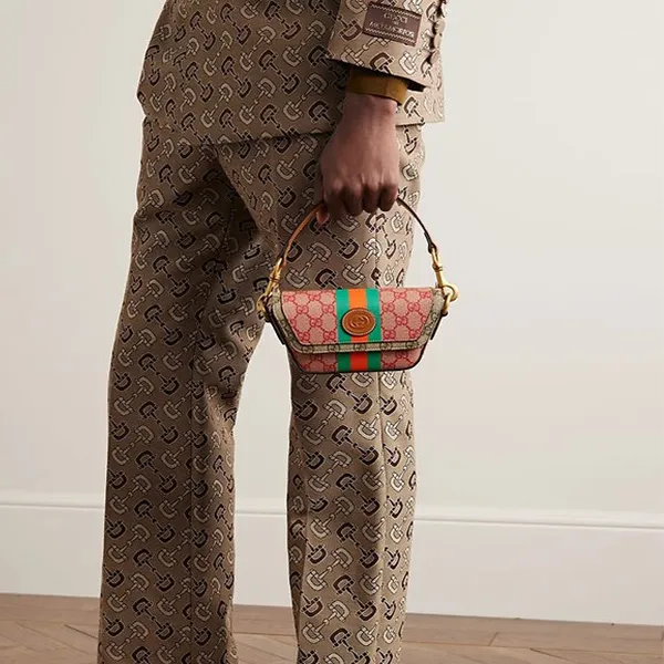 Túi Xách Nữ Gucci GG Mini Monogrammed Coated-canvas Messenger Bag 723762-FABFH-8361 Phối Màu