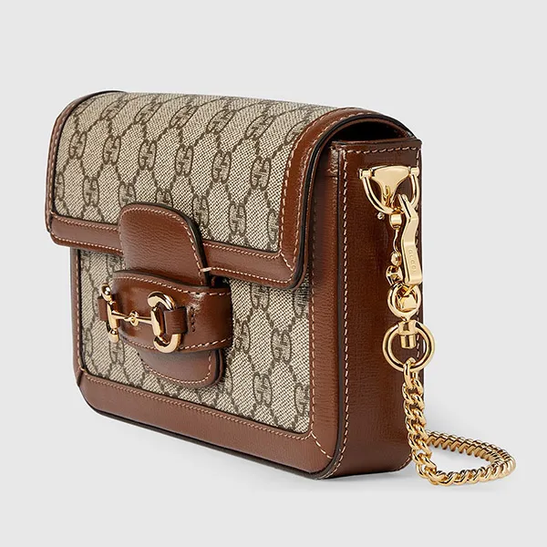 Túi Đeo Chéo Nữ Gucci Horsebit 1955 Mini Bag 752002 92TCG 8563 Màu Nâu Be - Túi xách - Vua Hàng Hiệu