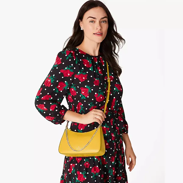 Túi Đeo Chéo Nữ Kate Spade Madison Saffiano Leather Convertible Crossbody KC439 Daffodil Màu Vàng