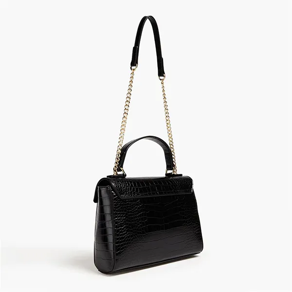 Túi Đeo Chéo Nữ Love Moschino Faux Croc Effect Leather Shoulder Bag Màu Đen D-RS - Túi xách - Vua Hàng Hiệu