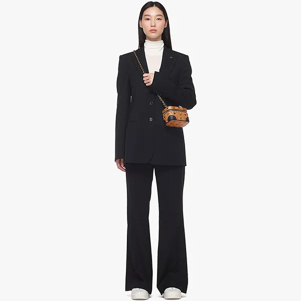 Túi Đeo Chéo Nữ MCM Rockstar Vanity Case In Gold Studded Visetos Mini MWRCSVI05CO001 Màu Nâu