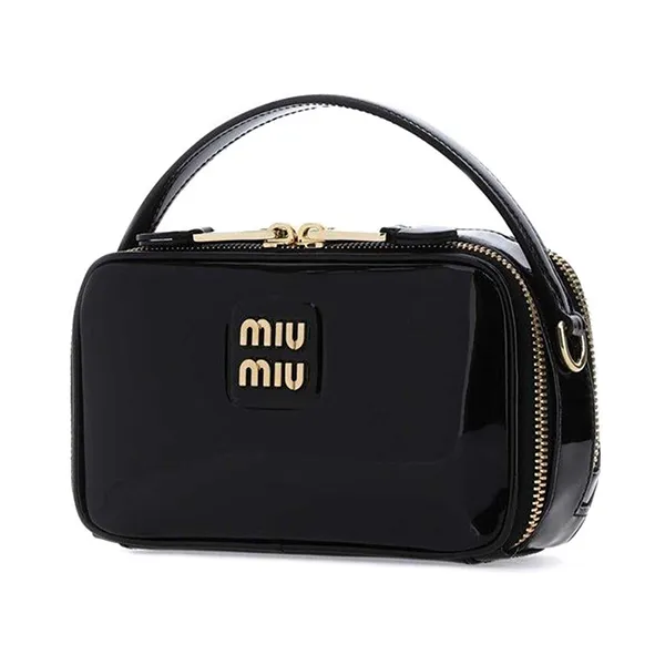 Túi Đeo Chéo Nữ Miu Miu Black Logo Plaque Tote Bag Màu Đen - Túi xách - Vua Hàng Hiệu