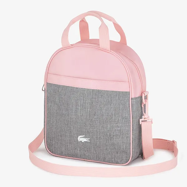 Túi Đeo Chéo Trẻ Em Lacoste Crikey Colorblock Nymphea Gris Chine NH4320PF M32 Màu Hồng Xám