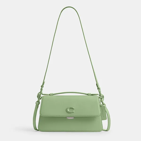 Túi Đeo Vai Nữ Coach Juno Rectangular Flap Shoulder Bag CR706 Pale Pistachio Màu Xanh - Túi xách - Vua Hàng Hiệu