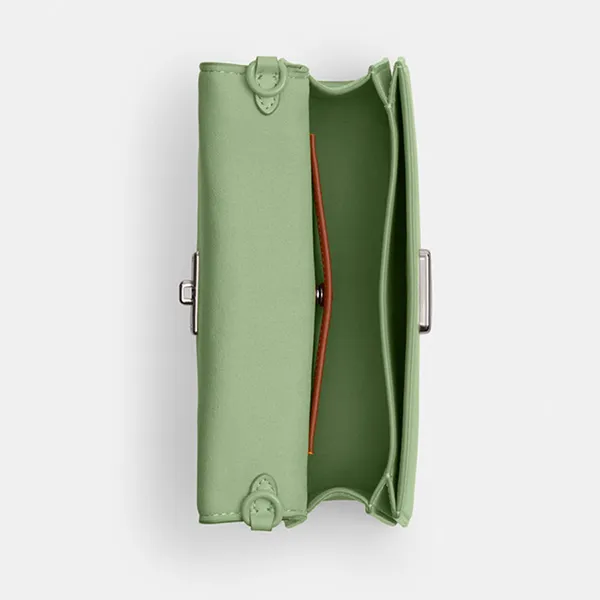 Túi Đeo Vai Nữ Coach Juno Rectangular Flap Shoulder Bag CR706 Pale Pistachio Màu Xanh - Túi xách - Vua Hàng Hiệu