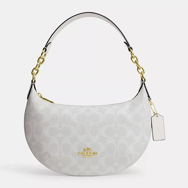 Túi Đeo Vai Nữ Coach Payton Hobo Bag In Signature Canvas CE620 Màu Trắng