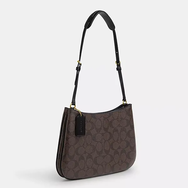 Túi Đeo Vai Nữ Coach Penelope Shoulder Bag In Signature Canvas CO953 Màu Nâu Đen - Túi xách - Vua Hàng Hiệu