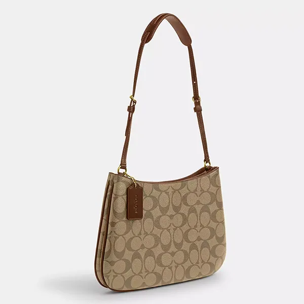 Túi Đeo Vai Nữ Coach Penelope Shoulder Bag In Signature Canvas CO953 Màu Nâu Khaki