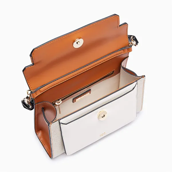 Túi Đeo Vai Nữ Lyn Flawless M Shoulder Bags LL24FBS124 Brown Màu Nâu Trắng