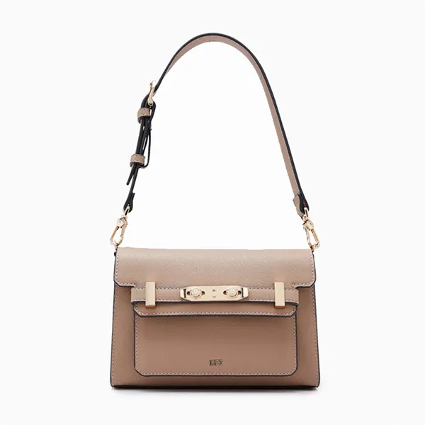 Túi Đeo Vai Nữ Lyn Flawless M Shoulder Bags LL24FBS124 Màu Xám Nâu