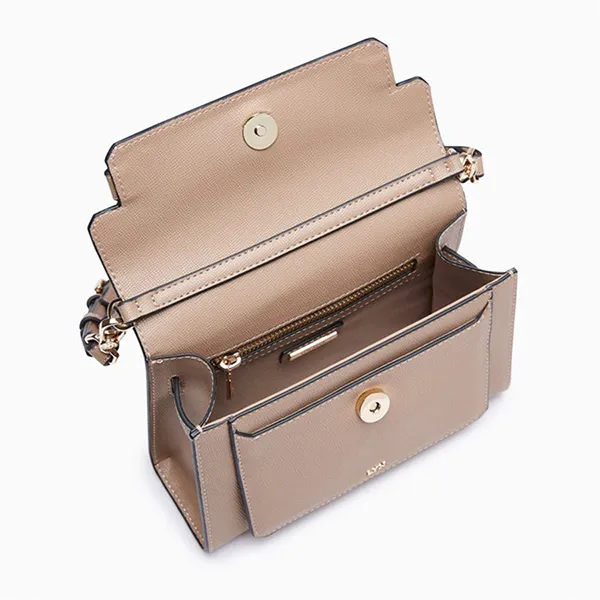 Túi Đeo Vai Nữ Lyn Flawless M Shoulder Bags LL24FBS124 Màu Xám Nâu