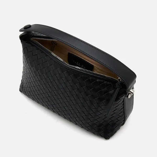 Túi Đeo Vai Nữ Pazzion Xyla Woven Leather Bag 6220BLK00M Màu Đen