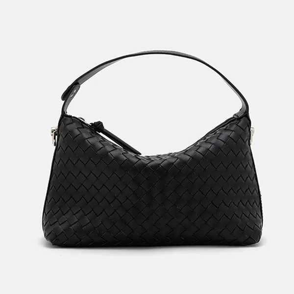 Túi Đeo Vai Nữ Pazzion Xyla Woven Leather Bag 6220BLK00M Màu Đen