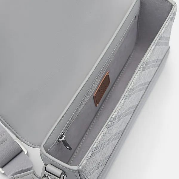 Túi Đeo Vai Pedro Icon Leather Sling Shoulder Bag Light Grey PM2-25210231 Màu Xám Nhạt