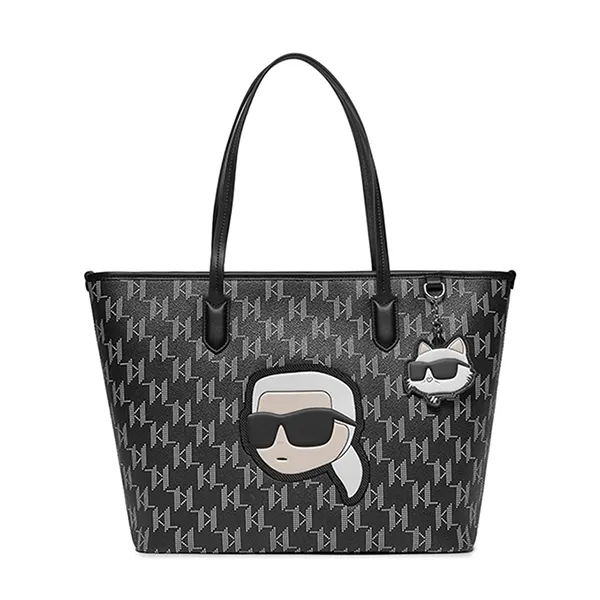 Túi Tote Nữ Karl Lagerfeld Ikonik Monogram Bag 240W3087-999-OS Màu Đen - Túi xách - Vua Hàng Hiệu
