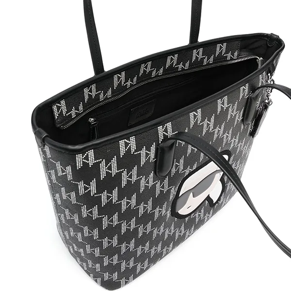 Túi Tote Nữ Karl Lagerfeld Ikonik Monogram Bag 240W3087-999-OS Màu Đen - Túi xách - Vua Hàng Hiệu