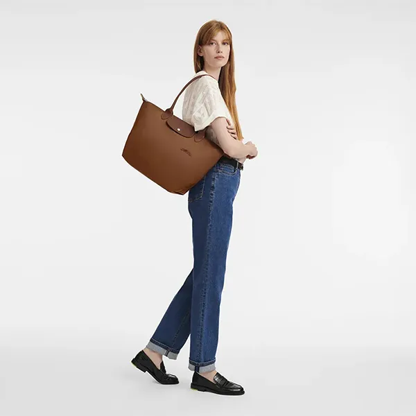 Túi Xách Nữ Longchamp Le Pliage Large Beige With Handle Cognac L1899919504 Màu Nâu - Túi xách - Vua Hàng Hiệu