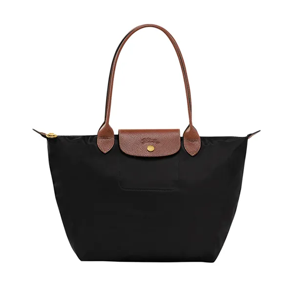 Túi Xách Nữ Longchamp Le Pliage Noir Origin M Bag Recycled Canvas L2605089001 Màu Đen - Túi xách - Vua Hàng Hiệu