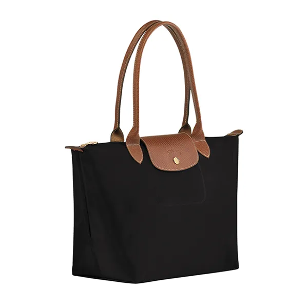 Túi Xách Nữ Longchamp Le Pliage Noir Origin M Bag Recycled Canvas L2605089001 Màu Đen - Túi xách - Vua Hàng Hiệu