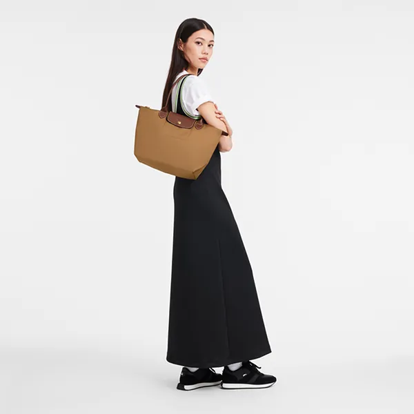 Túi Xách Nữ Longchamp Le Pliage Original M Bag Chamois Recycled Canvas L2605089P86 Màu Nâu