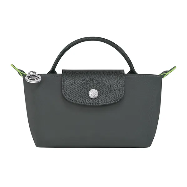 Túi Xách Nữ Longchamp Le Pliage Original Mini Pouch With Handle Graphite Màu Than Chì