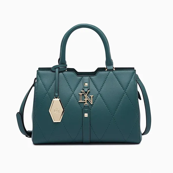 Túi Xách Nữ Lyn Galactiga Quilt M Handbags LL24CBS241 Green Màu Xanh Lá - Túi xách - Vua Hàng Hiệu