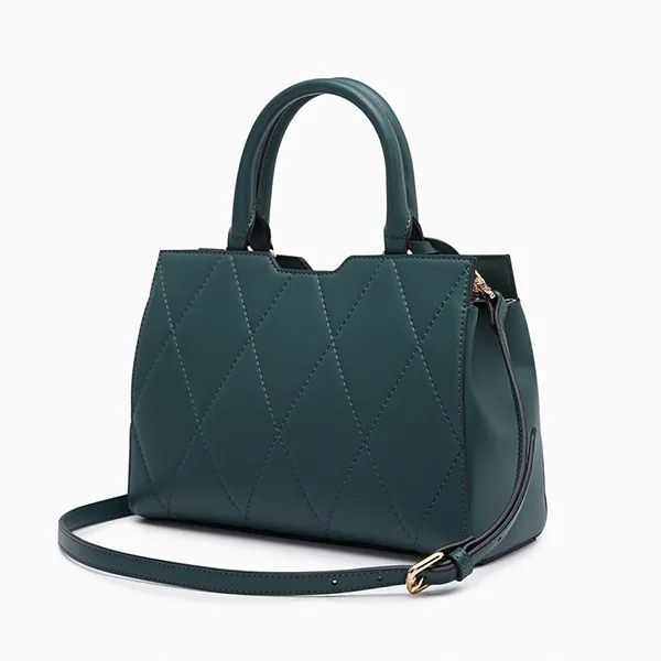 Túi Xách Nữ Lyn Galactiga Quilt M Handbags LL24CBS241 Green Màu Xanh Lá - Túi xách - Vua Hàng Hiệu