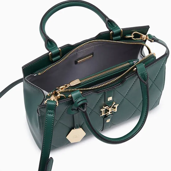 Túi Xách Nữ Lyn Galactiga Quilt M Handbags LL24CBS241 Green Màu Xanh Lá - Túi xách - Vua Hàng Hiệu