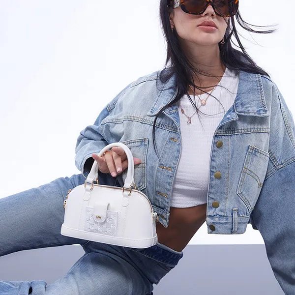 Túi Xách Nữ Lyn Marine Handle Handbags LL24CBF341 Màu Trắng
