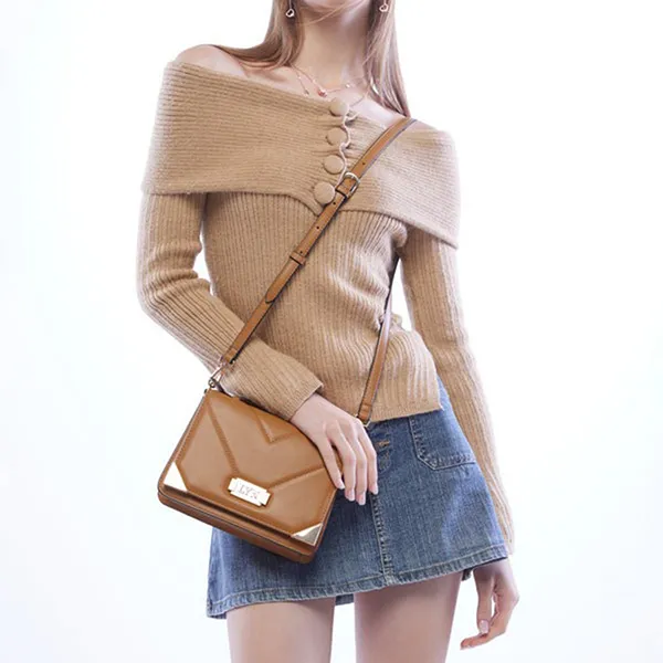 Túi Xách Nữ Lyn Roman Top Handle S Handbags LL24CBF130 Màu Nâu