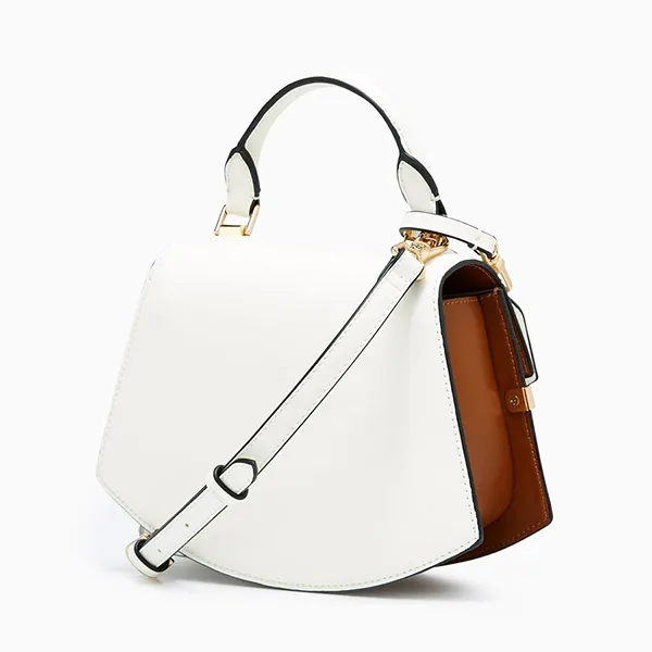 Túi Xách Nữ Lyn Vezio Top Handle S Handbags LL24CBF255 Màu Nâu Trắng