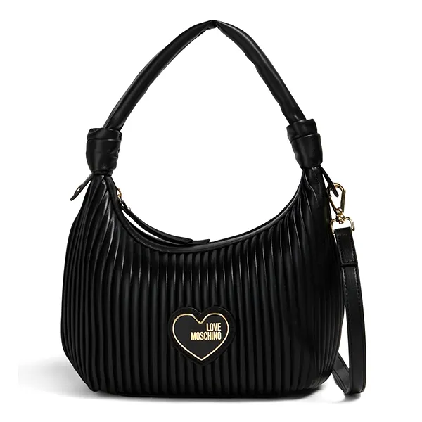 Túi Xách Nữ Moschino Pleated Hobo Bag Love Moschino JC4042PP1GLA1000 Màu Đen