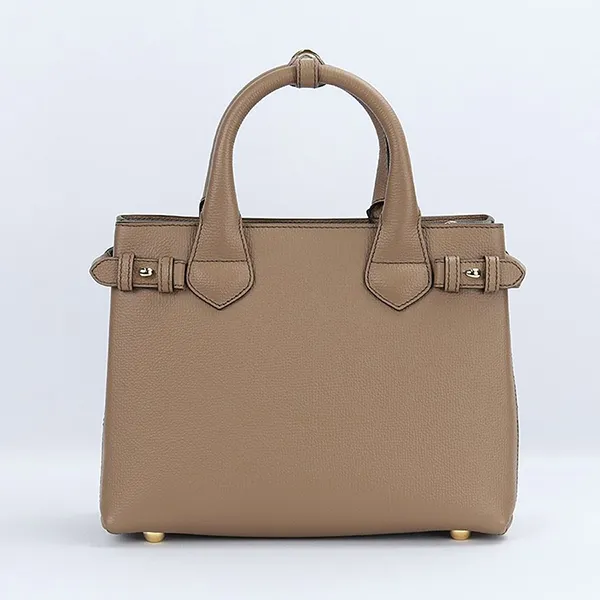 Túi Xách Tay Nữ Burberry Banner House Check 80571311 Bag Màu Be Nâu