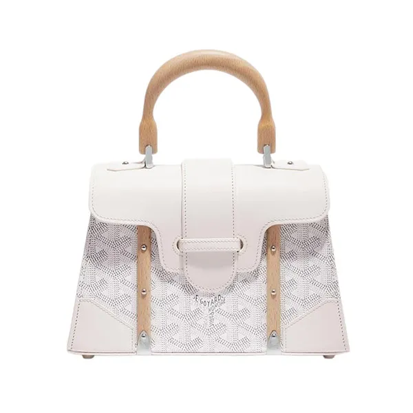 Túi Xách Tay Nữ Goyard Saïgon Structuré Mini Bag Màu Trắng - Túi xách - Vua Hàng Hiệu