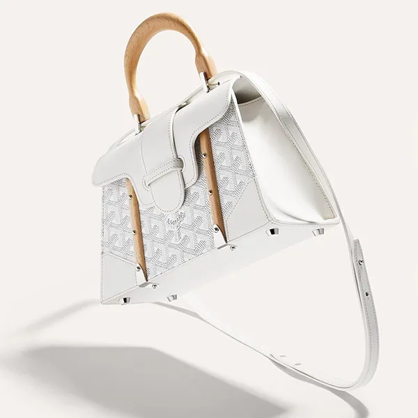 Túi Xách Tay Nữ Goyard Saïgon Structuré Mini Bag Màu Trắng - Túi xách - Vua Hàng Hiệu