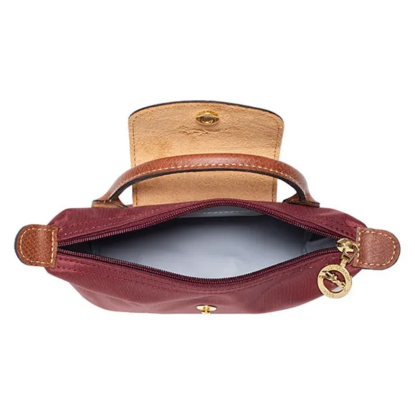 Túi Xách Tay Nữ Longchamp Le Pliage Pouch With Handle Bordeaux Màu Đỏ Đô