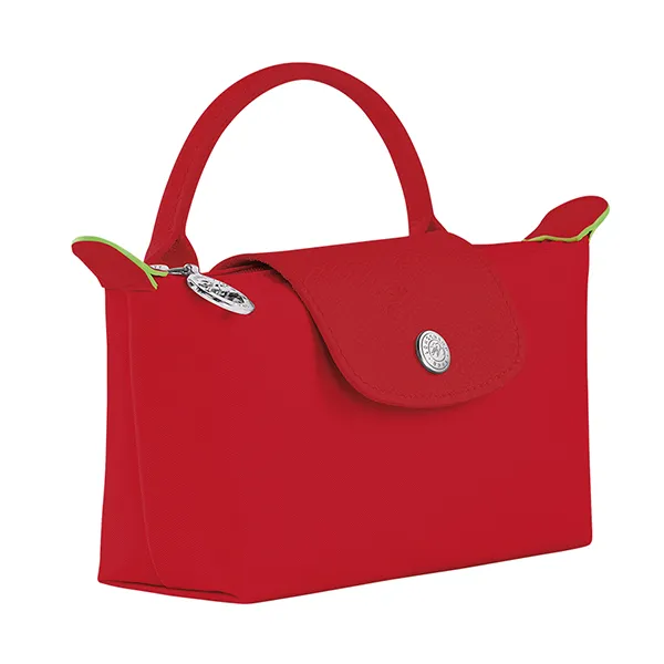 Túi Xách Tay Nữ Longchamp Le Pliage Pouch With Handle Tomato Màu Đỏ