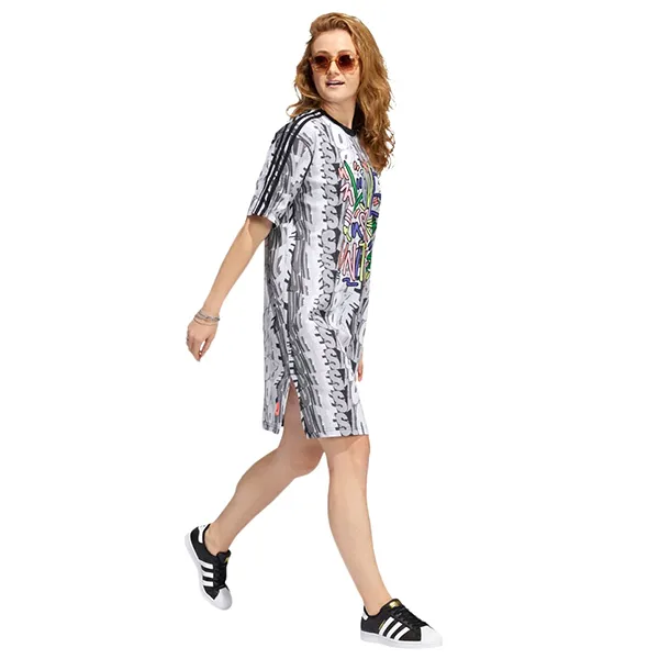 Váy Adidas Love Unites Doodle Tee Dress HC3083 Phối Màu Size 8UK