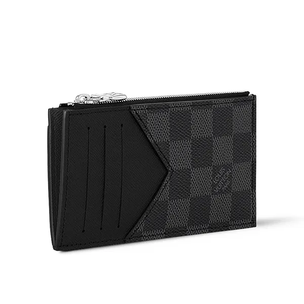 Ví Đựng Thẻ Louis Vuitton LV Coin Card Holder N64038 Màu Đen/Xám