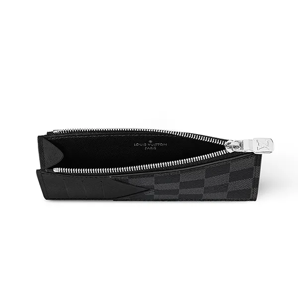 Ví Đựng Thẻ Louis Vuitton LV Coin Card Holder N64038 Màu Đen/Xám